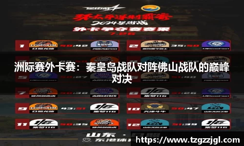 洲际赛外卡赛：秦皇岛战队对阵佛山战队的巅峰对决